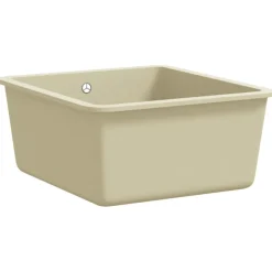 vidaXL køkkenvask granit enkelt vask beige