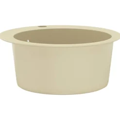 vidaXL køkkenvask granit enkelt vask rund beige