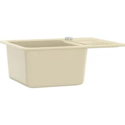 vidaXL køkkenvask granit enkelt vask beige