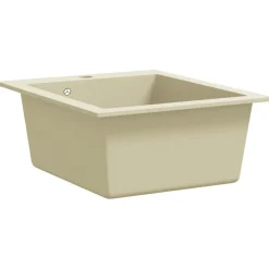 vidaXL køkkenvask granit enkelt vask beige