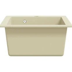vidaXL køkkenvask granit enkelt vask beige