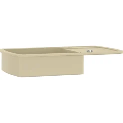 vidaXL køkkenvask granit enkelt vask beige