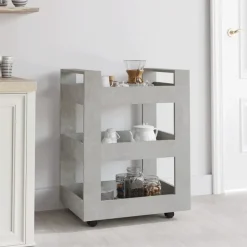 vidaXL køkkenvogn 60x45x80 cm konstrueret træ betongrå