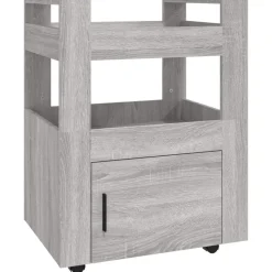 vidaXL køkkenvogn 60x45x80 cm konstrueret træ grå sonoma-eg