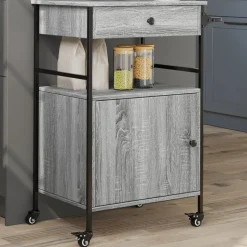 vidaXL køkkenvogn 56x43x89,5 cm konstrueret træ grå sonoma-eg