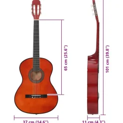 vidaXL klassisk guitarsæt til begyndere 12 dele 4/4 39