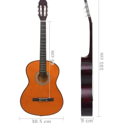 vidaXL klassisk guitarsæt til begyndere 12 dele 4/4 39