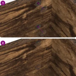 vidaXL Klæbende Skrue Cover 2 pcs Røget eg Ø 20 x 0,5 mm Coated Papir