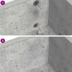 vidaXL Klæbende Skrue Cover 2 pcs Beton Grå Ø 20 x 0,5 mm Coated Papir