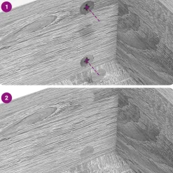 vidaXL Klæbende Skrue Cover 2 pcs Grå Sonoma Ø 20 x 0,5 mm