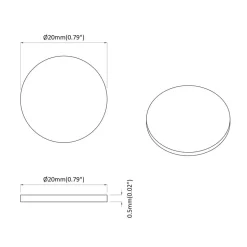 vidaXL Klæbende Skrue Cover 2 pcs Grå Sonoma Ø 20 x 0,5 mm