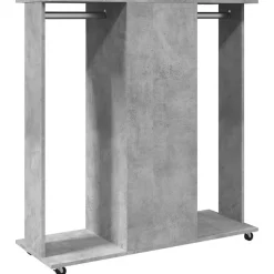 vidaXL klædeskab med hjul 102x38x110 cm konstrueret træ betongrå