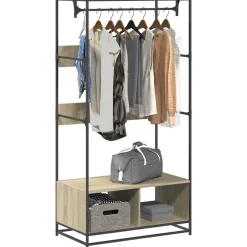 vidaXL klædeskab 90x50x180 cm konstrueret træ sonoma-eg
