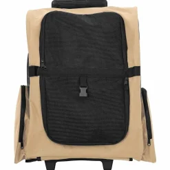 vidaXL kæledyrsvogn 3-i-1 design sand 48x32x(57-106) cm oxfordstof