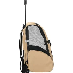 vidaXL kæledyrsvogn 3-i-1 design sand 48x32x(57-106) cm oxfordstof