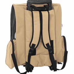 vidaXL kæledyrsvogn 3-i-1 design sand 48x32x(57-106) cm oxfordstof