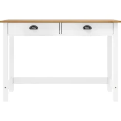 vidaXL konsolbord Hill med 2 skuffer 110x45x74 cm massivt fyrretræ