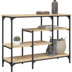 vidaXL konsolbord med hylder 100x35x75 cm sonoma-eg