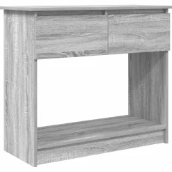 vidaXL konsolbord med skuffer 85,5x38,5x74,5 cm grå sonoma-eg