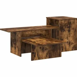 vidaXL Konsolbord Røget eg 91,5 x 35 x 38,5 cm Konstrueret træ