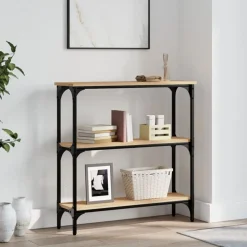 vidaXL konsolbord Sonoma eg 75x22,5x75 cm konstrueret træ
