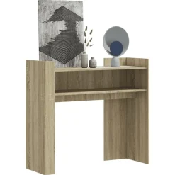 vidaXL konsolbord 100x35x90 cm konstrueret træ sonoma-eg
