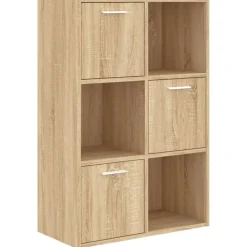 vidaXL kontorreol 60x29,5x90 cm konstrueret træ sonoma-eg