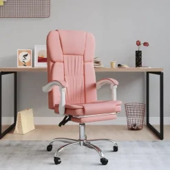 vidaXL kontorstol kunstlæder pink