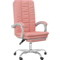 vidaXL kontorstol kunstlæder pink