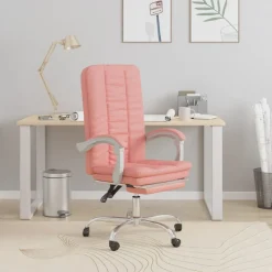 vidaXL kontorstol kunstlæder pink