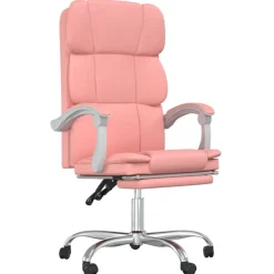 vidaXL kontorstol kunstlæder pink