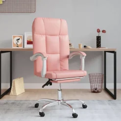 vidaXL kontorstol kunstlæder pink