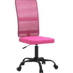 vidaXL kontorstol med justerbar højde meshstof pink