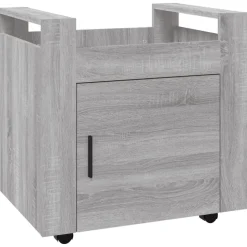 vidaXL kontorvogn 60x45x60 cm konstrueret træ grå sonoma-eg