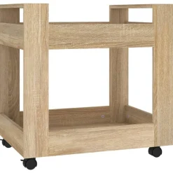 vidaXL kontorvogn 60x45x60 cm konstrueret træ sonoma-eg