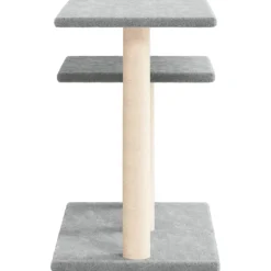 vidaXL kradsetræ med platforme 62,5 cm lysegrå