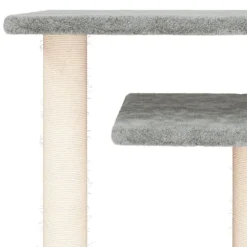 vidaXL kradsetræ med platforme 62,5 cm lysegrå