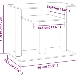 vidaXL kradsetræ med platforme 62,5 cm lysegrå