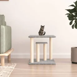 vidaXL kradsetræ med platforme 50 cm lysegrå