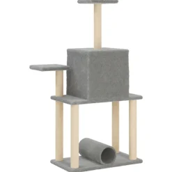vidaXL kradsetræ med sisalstolper 122 cm lysegrå