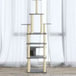 vidaXL kradsetræ med sisalkradsestolper 183 cm lysegrå