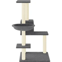 vidaXL kradsetræ med sisalkradsestolper 95 cm mørkegrå
