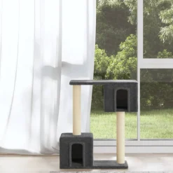 vidaXL kradsetræ med sisalkradsestolper 60 cm mørkegrå