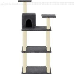 vidaXL kradsetræ med sisalkradsestolper 118,5 cm mørkegrå