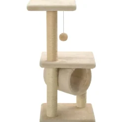 vidaXL kradsetræ med sisal-kradsestolper til katte 65 cm beige