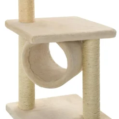 vidaXL kradsetræ med sisal-kradsestolper til katte 65 cm beige
