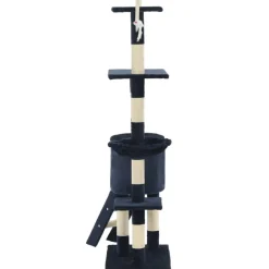 vidaXL kradsetræ til katte med sisal-kradsestolper 138 cm mørkeblå