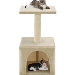 vidaXL kradsetræ til katte med sisal-kradsestolper 55 cm beige