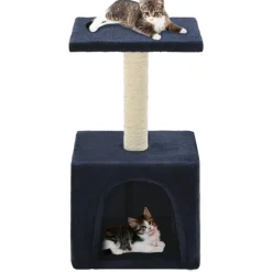 vidaXL kradsetræ til katte med sisal-kradsestolper 55 cm mørkeblå