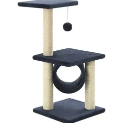 vidaXL kradsetræ til katte med sisal-kradsestolper 65 cm mørkeblå